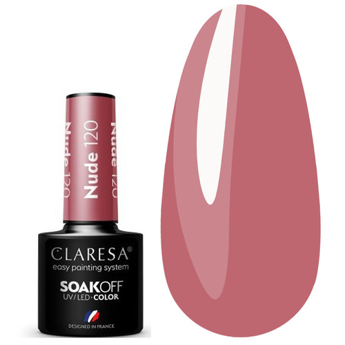 Gel polish Claresa NUDE 120 dark beige ml - Фото №1