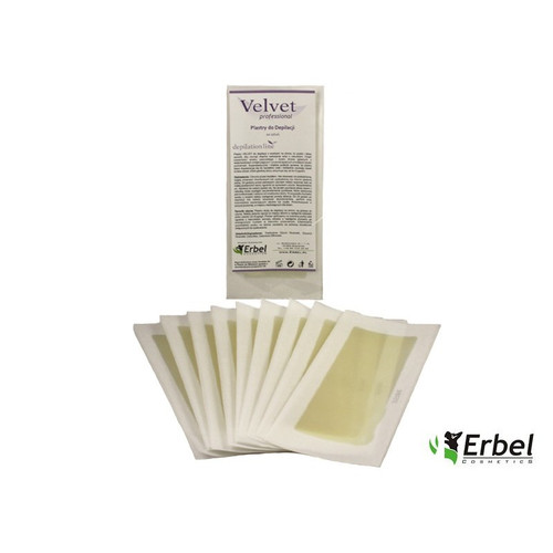 Strips Erbel Velvet with wax for body depilation 20 pcs. - Фото №2