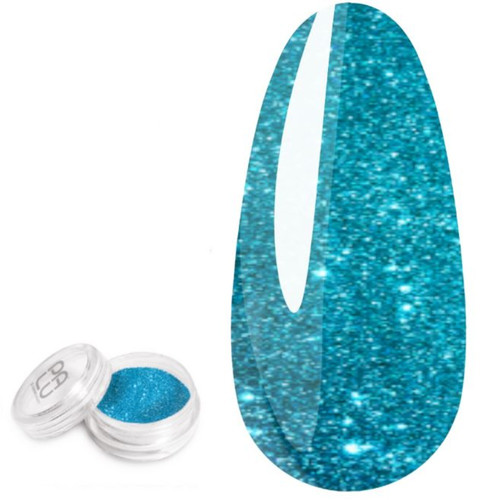 Powder glitter for nails PALU ETERNAL GLOW 9 green 1 g