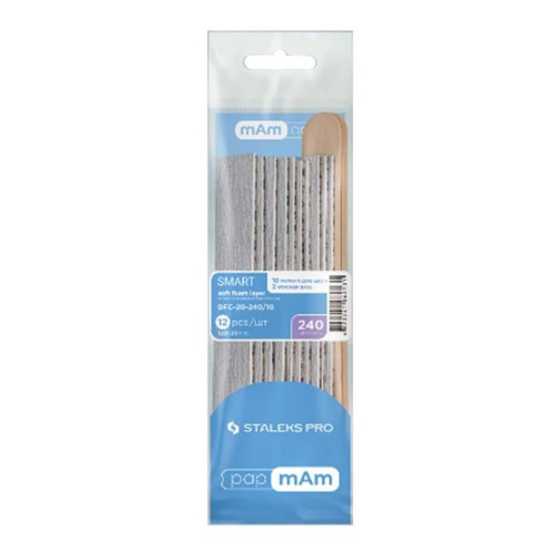 Replacement files papmAm on a soft base 240 grit 10 pcs and a wooden base 2 pcs SMART 20