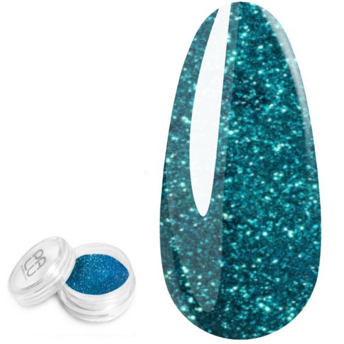 Powder glitter for nails PALU ETERNAL GLOW 10 green 1 g