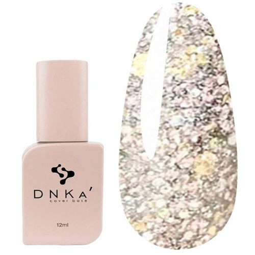 База DNKa Cover  Base №052 бежево-огненный светоотражающий с паетками разного размера 12 мл