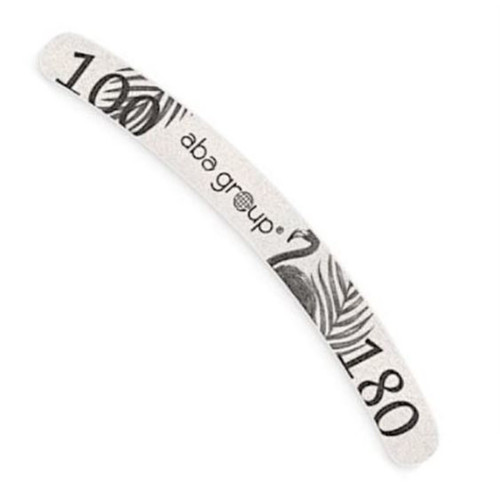 Aba Group Пилочка для ногтей BANAN 100/180 SLIM - FLAMING, 25 шт - Фото №1