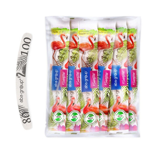 Aba Group SAFE PACKAGE Nail file BANAN 80/100 STANDARD - FLAMING, 25 pcs - Фото №3