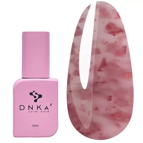 Base DNKa Cover Base №010A Rosa mit bunten, glitzernden Rosa Partikeln