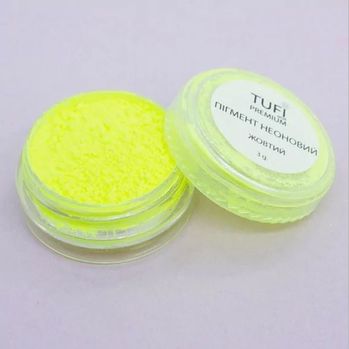Pigment TUFI profi PREMIUM neon yellow 3 g - Фото №2