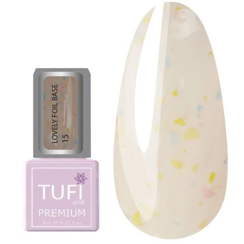 Base TUFI profi PREMIUM Lovely Foil Base with foil 15 cream 8 ml - Фото №1