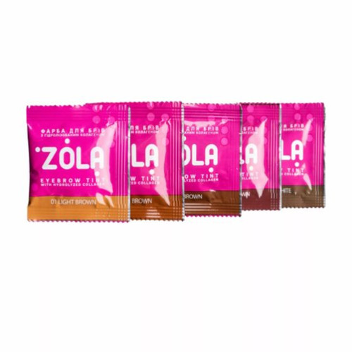 A set of paints with Oxydant in sachets