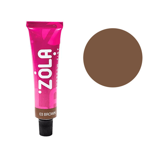 Eyebrow and eyelash dye ZÓLA №03 brown 15 ml - Фото №1