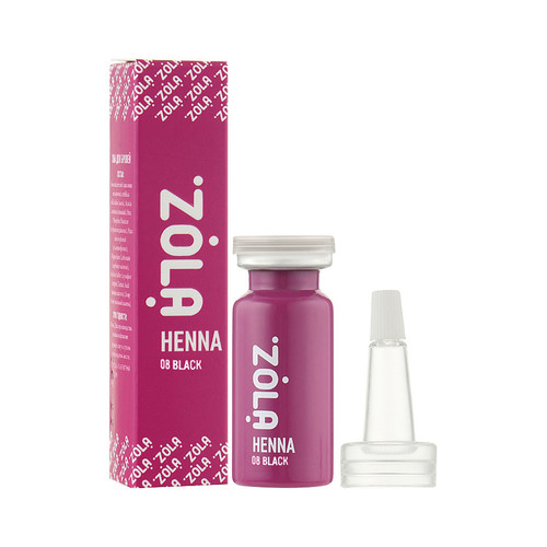 Henna for eyebrows ZOLA Henna №08 Black professional corrector 10g - Фото №2