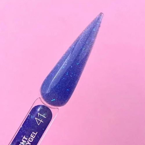 Acrylic gel LUNA Light №41 blue with glitter reflective 13 ml (249-2412-0480) - Фото №3