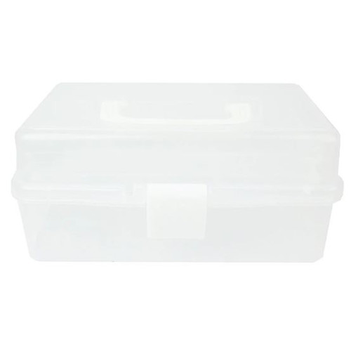 Large transparent YRE container with removable compartment