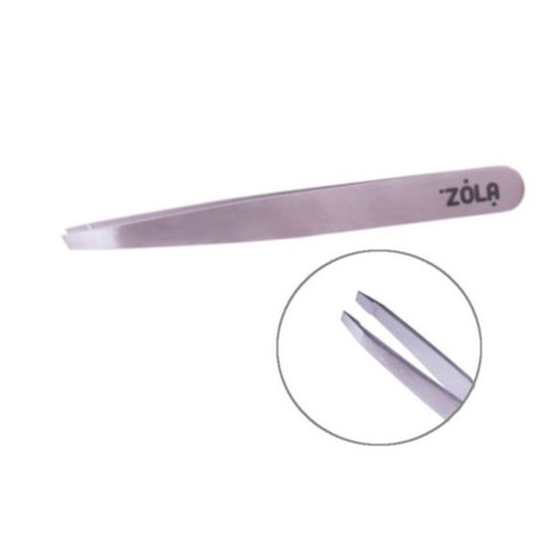 Eyebrow tweezers Zola SILVER wide beveled edges