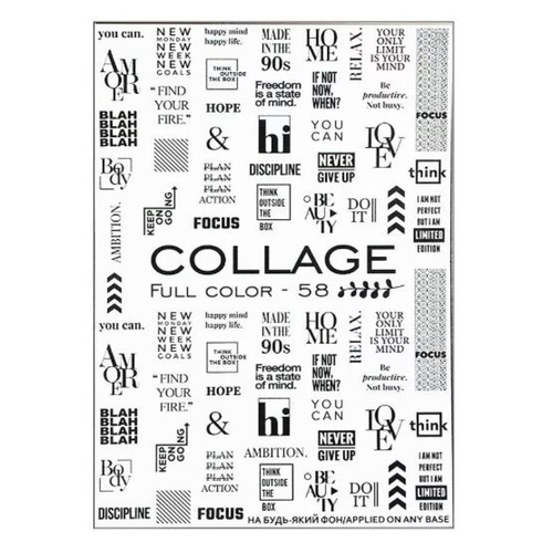 Slider design Crystaloff Collage full color 58 lettering