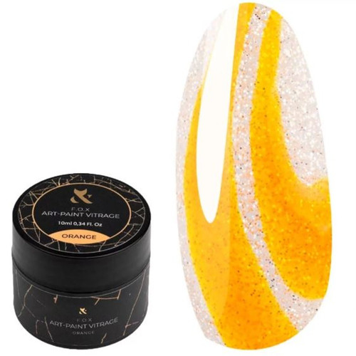 Buntglas-Gelfarbe F.O.X Art-Paint Vitrage Orange 10 ml