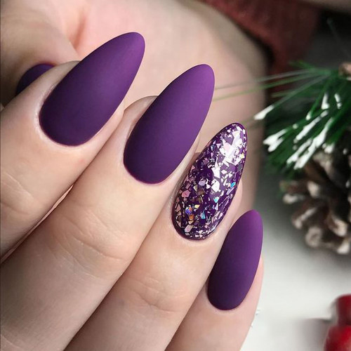Purple manicure