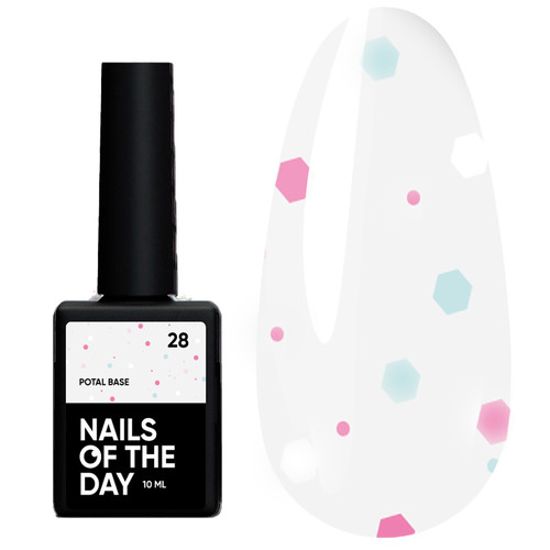 NAILSOFTHEDAY Potal Base Nr. 28 milchig mit mehrfarbigem - Фото №1