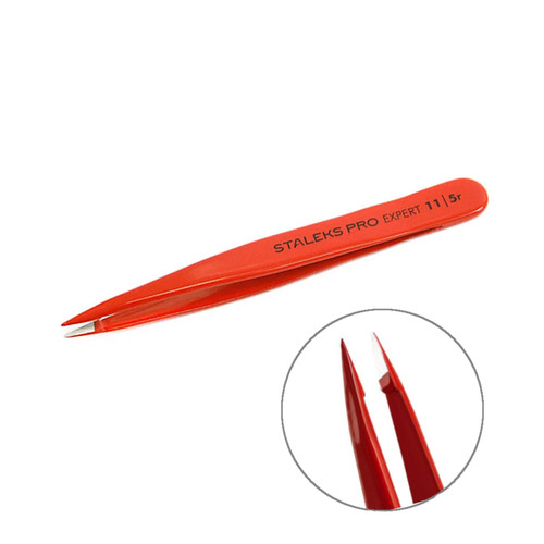 Augenbrauenpinzette EXPERT 11 TYP 5 (scharf, rot)