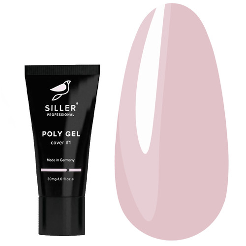 Modeling polygel Poly Gel Siller №1 lilac 30 ml - Фото №1