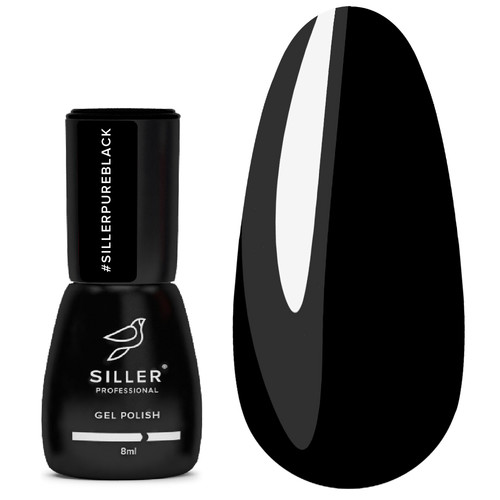 Gel polish SILLER Pure Black pure black 8 ml