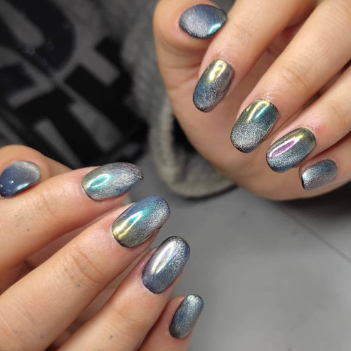 Manicure cat's eye (silver)