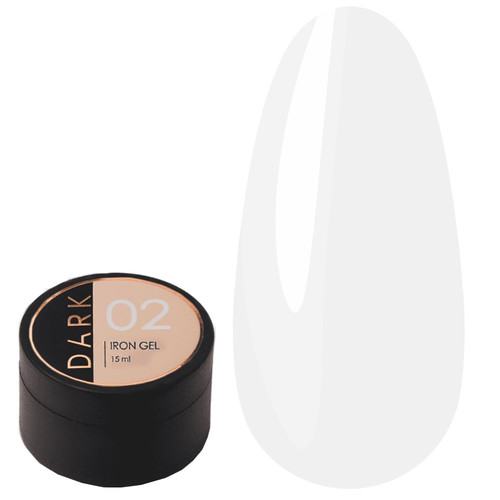 Gel für Extensions Dark Iron Gel Nr. 02 weiß 15 ml - Фото №1