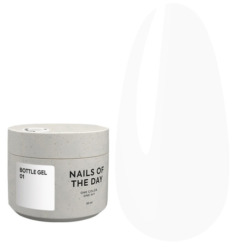 Gel NAILSOFTHEDAY Flasche Gel 01 weiß, 30 ml - Фото №1