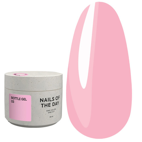 Gel NAILSOFTHEDAY Bottle gel 03 pink, 30 ml - Фото №1