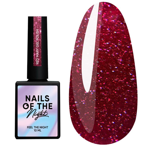 Gel polish NAILSOFTHENIGHT Red Mary, 10 ml