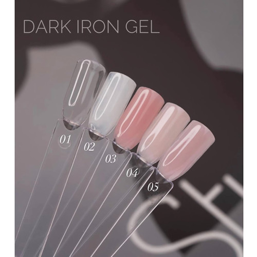 Гель для наращивания Dark Iron gel №04 бежевый 15 мл - Фото №3
