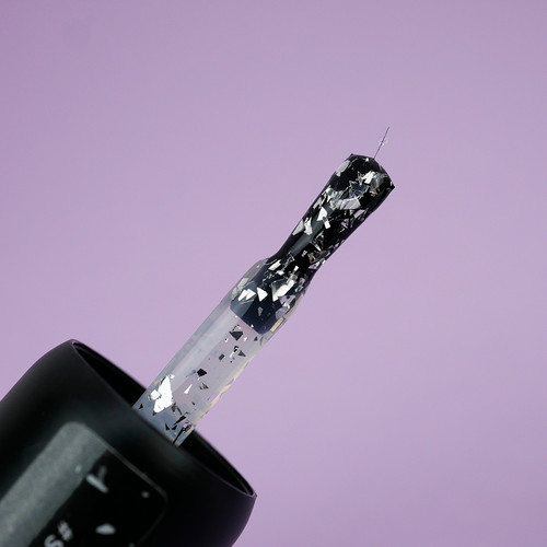 Топ SILLER Potal №01 без липкого слоя прозрачный с серебряной поталью 8 мл (u0000012748) - Фото №3