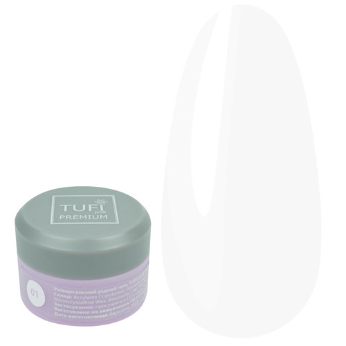 TUFI profi PREMIUM Smart Gel multipurpose liquid polygel 01 tear 5 ml (0243553) - Фото №1