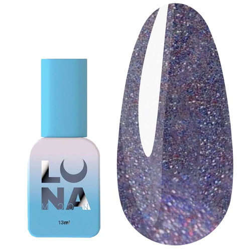 Gel polish LUNA Reflection Gel №212 soft purple with multi-colored glitter, reflective 13 ml (047-2844-0586) - Фото №1