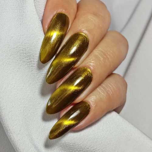 Manicure cat's eye (golden)