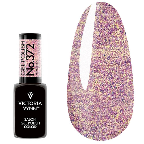 Gel polish Victoria Vynn Brocaciello 372 Princessa pink gold with shimmer, rubbed effect 8 ml - Фото №1