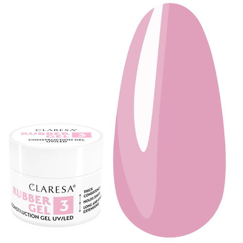 Gel for extensions Claresa Rubber Gel 03 cool pink 45 g - Фото №1