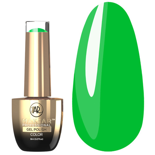 Gel polish MAKEAR Neon N16 green 8 ml - Фото №1