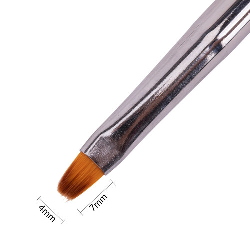 Кисть для геля Molly Nails длина овальной щетины 7 мм - Фото №3