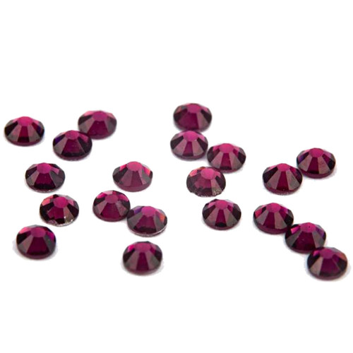 Glass rhinestones for nails SS10 Amethyst 50 pcs.