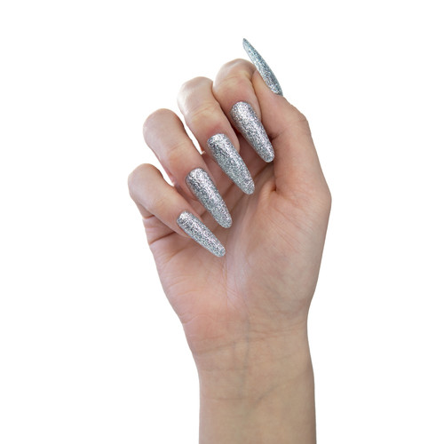 Gel polish MAKEAR Premium Glitter 805 silver with glitter 8 ml - Фото №2