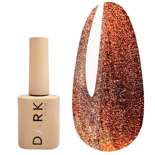 Gel polish DARK Cat Eye 06 orange 10 ml - Фото №1