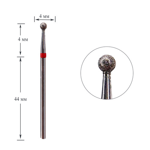 Diamond cutter Dark №113 red boll 040 - Фото №1