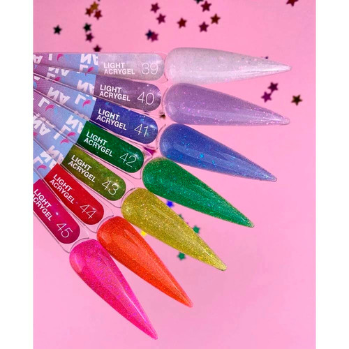 Acrygel LUNA Light №39 milky with glitter 13 ml (249-2410-0478) - Фото №6