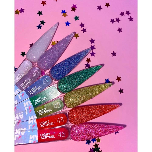 Acrygel LUNA Light №39 milky with glitter 13 ml (249-2410-0478) - Фото №5