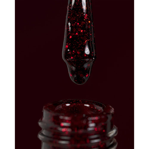 Gel polish DARK New collection 112 dark red with glitter 10 ml - Фото №3