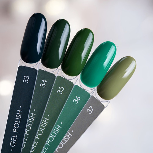 Gel polish DARK New collection 36 forest green 10 ml - Фото №5