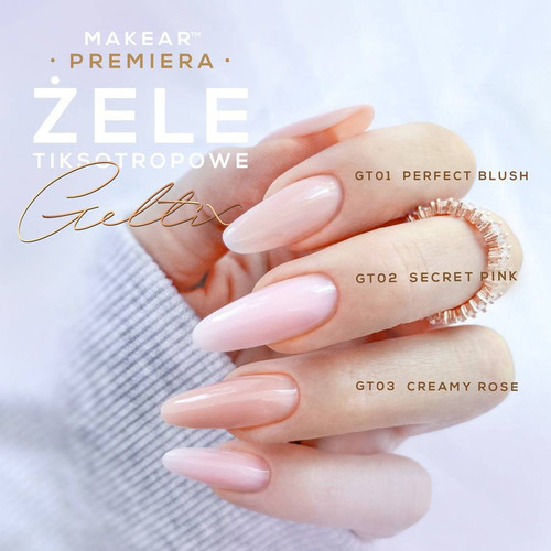 Gel für Erweiterungen MAKEAR Geltix GT03 Creamy Rose 15 ml - Фото №4