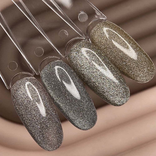 Gel polish DARK Night Cat 01 reflective cat eye gold 10 ml - Фото №4