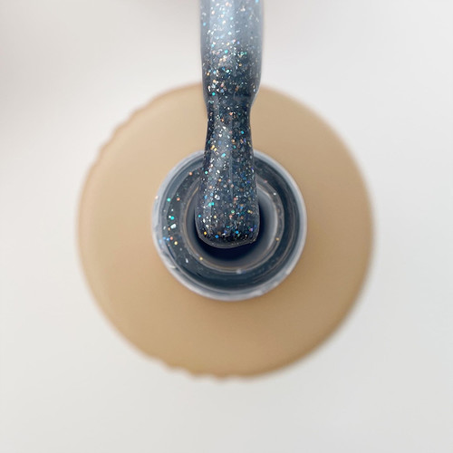 DARK PRO base Shine 02 white with glitter 15 ml - Фото №2