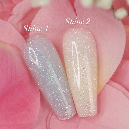DARK PRO base Shine 02 white with glitter 15 ml - Фото №3